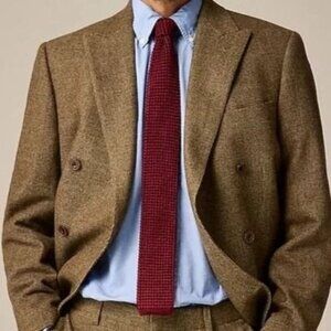 NWT J.Crew Ludlow Burgundy Men's Silk Knit Tie Hand-Stitched Italy BH303